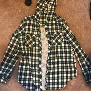 Flannel with hood!